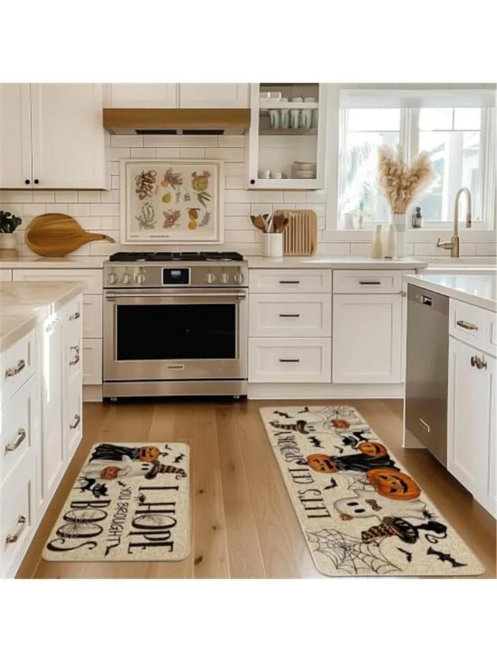 Mode Spider Web Halloween Kitchen Mats Set of 2-17x29+17x47